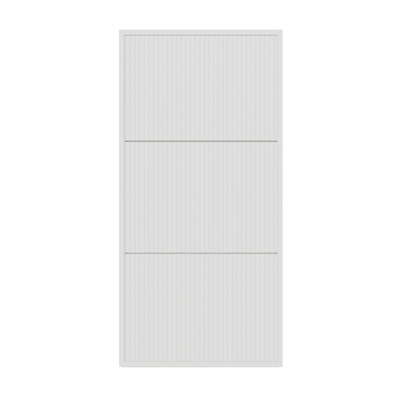 Scarpiera Sospesa Cannettata 3 Ante 50x30x103 Bianco Bali