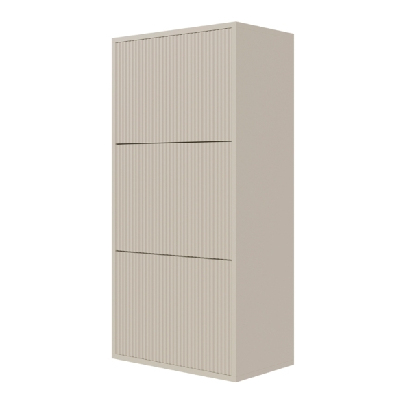 Scarpiera Sospesa Cannettata 3 Ante 50x30x103 Tortora Bali