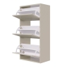 Scarpiera Sospesa Cannettata 3 Ante 50x30x103 Tortora Bali