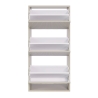 Scarpiera Sospesa Cannettata 3 Ante 50x30x103 Tortora Bali