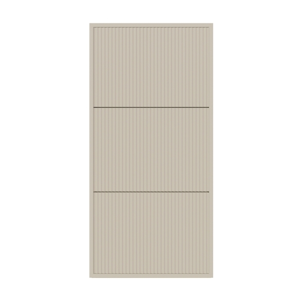 Scarpiera Sospesa Cannettata 3 Ante 50x30x103 Tortora Bali