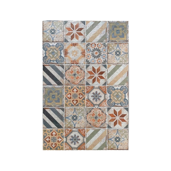 Tavolo Mosaico Da Esterno 120x80 Cm In Acciaio Top In Ceramica Cordova