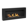 Camino a bioetanolo a parete Siena Nero 90x12x40 Divina Fire