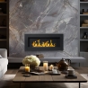 Camino a bioetanolo a parete Siena Nero 90x12x40 Divina Fire