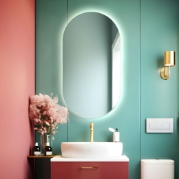 Specchio da bagno ovale retroilluminato OLIVIA LED 50x90 