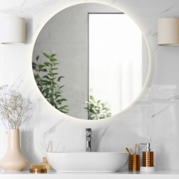 Specchio da bagno rotondo retroilluminato tondo d. 80 LUNA 