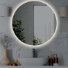 Specchio da bagno rotondo retroilluminato tondo d. 80 LUNA 