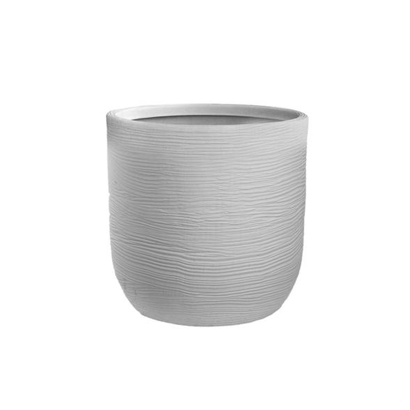 Vaso in resina cilindro d.35x34h Raffaello Bianco