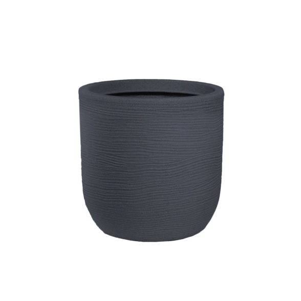 Vaso in resina cilindro d.35x34h Raffaello Grigio