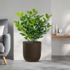 Vaso in resina cilindro d.35x34h Raffaello Marrone