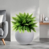 Vaso in resina tondo a sfera d.40x33h Botticelli Beige