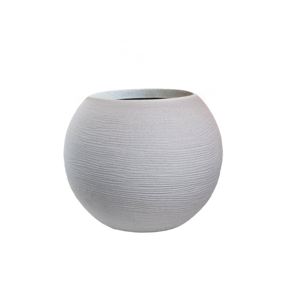 Vaso in resina tondo a sfera d.40x33h Botticelli Beige