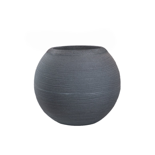 Vaso in resina tondo a sfera d.40x33h Botticelli Grigio
