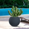 Vaso in resina tondo a sfera d.40x33h Botticelli Grigio