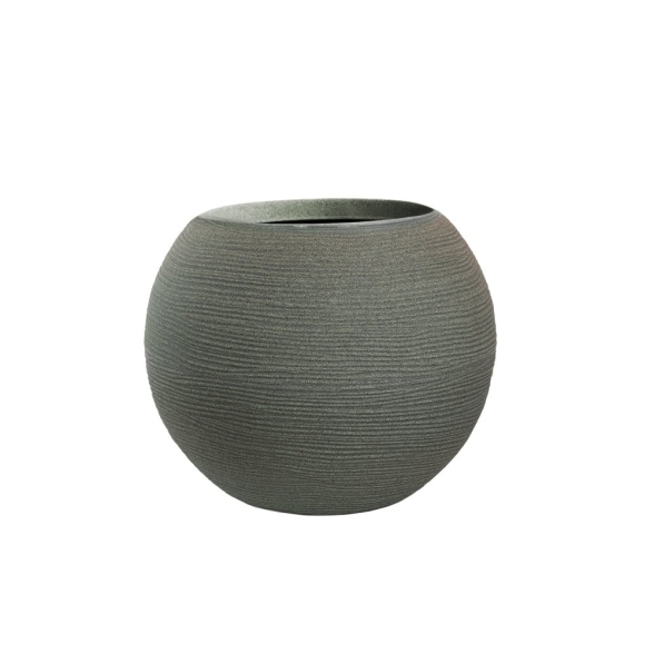 Vaso in resina tondo a sfera d.40x33h Botticelli Verde