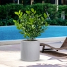 Vaso in resina tondo cilindrico d.36x35h Modigliani Beige
