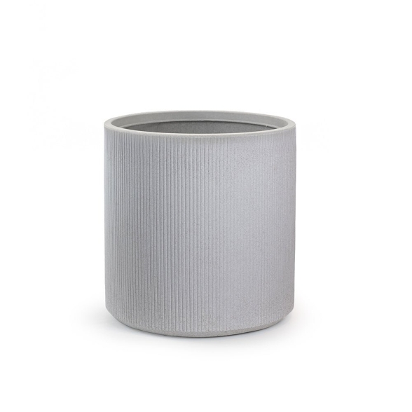 Vaso in resina tondo cilindrico d.36x35h Modigliani Beige