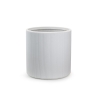 Vaso in resina tondo cilindrico d.36x35h Modigliani Bianco