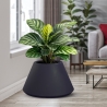 Vaso in resina tondo conico d.60x35h Stromboli Antracite