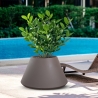Vaso in resina tondo conico d.60x35h Stromboli Tortora