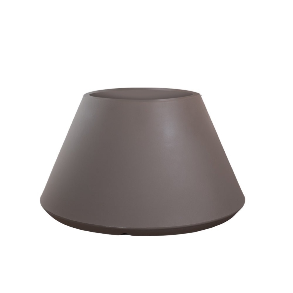 Vaso in resina tondo conico d.60x35h Stromboli Tortora