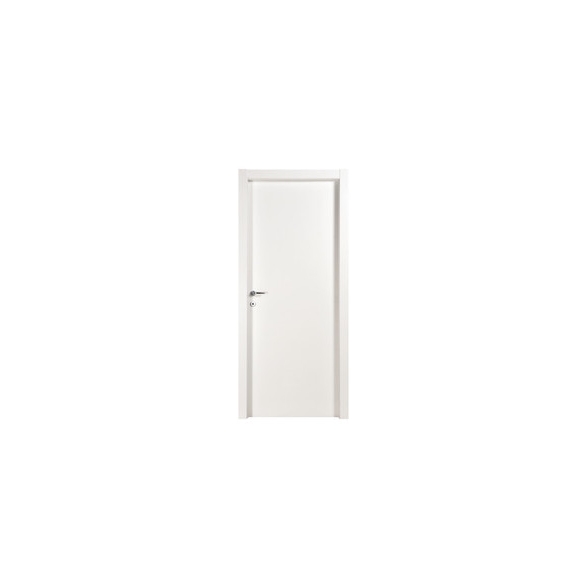 Porta reversibile a battente con telaio bianco laccato 90x210 cm