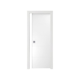 Porta scorrevole a righe bianco Laccato 70x210 cm 