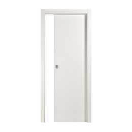 Porta scorrevole con telaio bianco laccato 90x210 cm