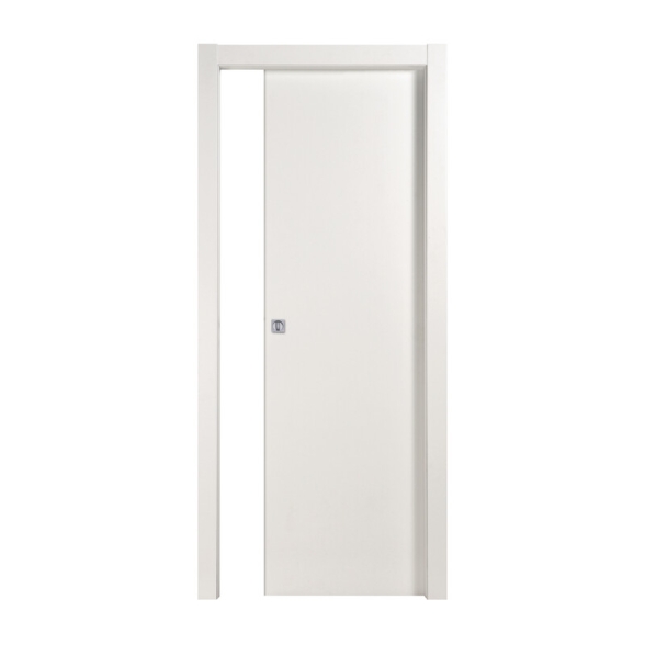 Porta scorrevole con telaio bianco laccato 90x210 cm