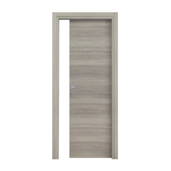 Porta scorrevole con telaio rovere grigio 90x210 cm