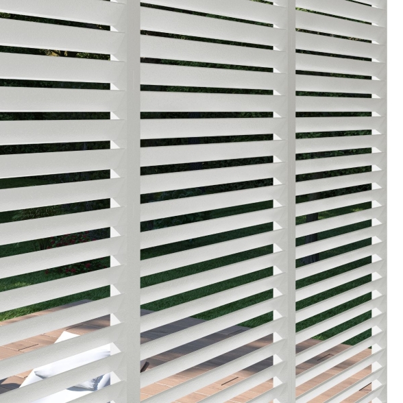 Pannello laterale con lamelle orizzontali 1M Ombréa - Bianco