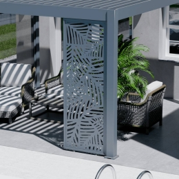 Pannello laterale decorativo da 1M per pergole Ombréa - Antracite