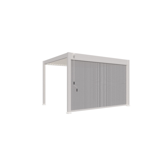 Tenda laterale motorizzata 3M per pergole Ombréa S2 - Bianco