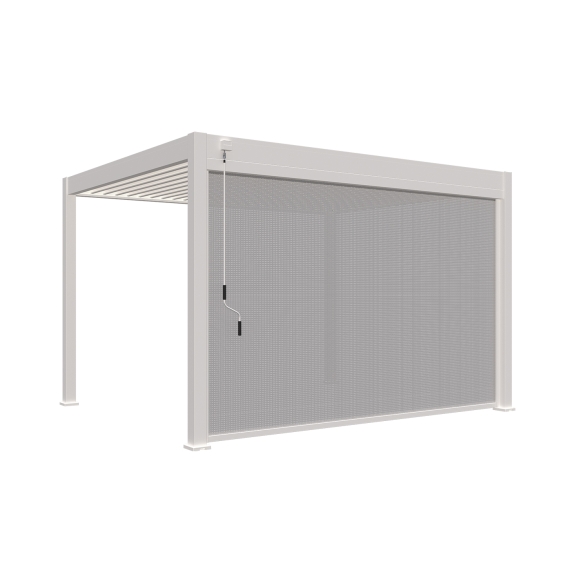 Tenda laterale motorizzata 4M per pergole Ombréa S2 - Bianco