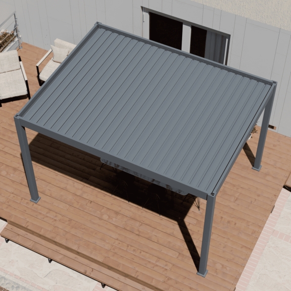 Pergola bioclimatica Ombréa motorizzata 3x4M in alluminio