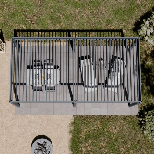 Pergola bioclimatica Ombréa motorizzata 3x6M in alluminio