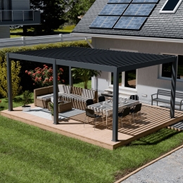 Pergola bioclimatica Ombréa motorizzata 4x6M in alluminio