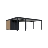 Carport Doppio Autoportante Ombréa 7x5M Antracite + Casetta