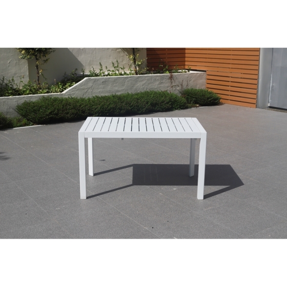 Tavolo Da Esterno Allungabile 127-180 Cm In Alluminio Bianco