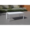 Tavolo Da Esterno Allungabile 127-180 Cm In Alluminio Bianco