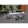 Tavolo Da Esterno Allungabile 127-180 Cm In Alluminio Bianco