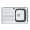 Lavello Cucina Da Appoggio In Acciaio Inox 79x50 Cm 1 Vasca Sinistro