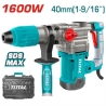 Martello Rotativo Tassellatore 1600W SDS Max Scalpellatore Total