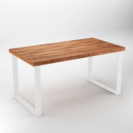 Gambe da tavolo Square rettangolari 72x80 cm in acciaio verniciato bianco