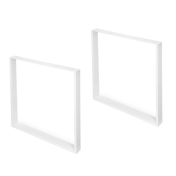 Gambe da tavolo Square rettangolari 72x80 cm in acciaio verniciato bianco