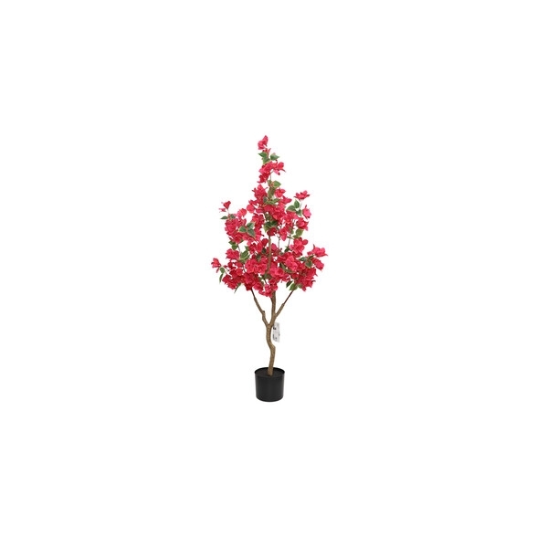 Bouganvillea Artificiale Con Vaso Nero H 120 Cm