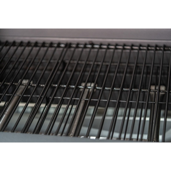 Barbecue a gas con pietra lavica 3 fuochi e coperchio in acciaio inox KeGrill