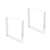 Gambe da tavolo Square rettangolari 72x60 cm in acciaio verniciato bianco