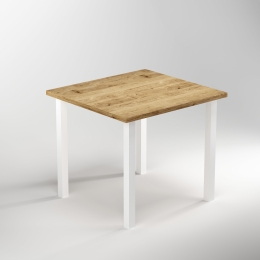 Gambe quadrate da tavolo 50x50 mm in acciaio verniciato bianco