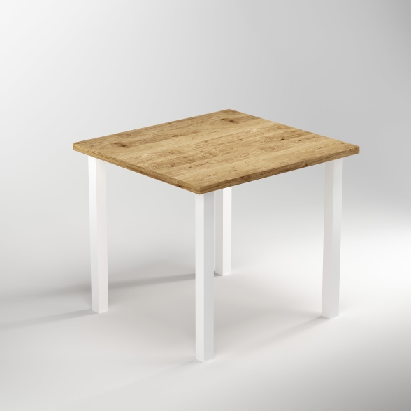 Gambe quadrate da tavolo 50x50 mm in acciaio verniciato bianco